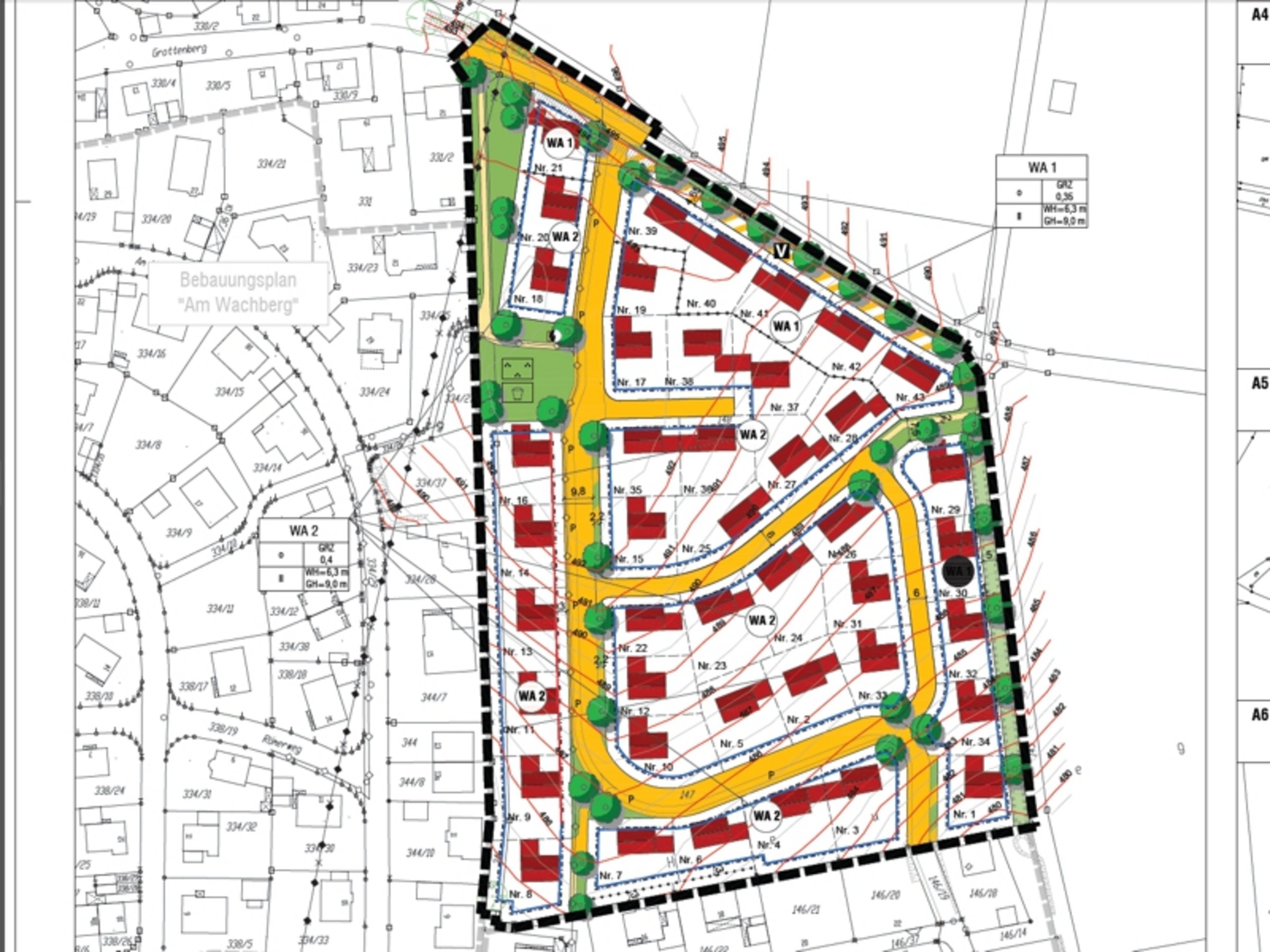 Planzeichnung "Heuwegfeld II"