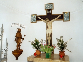 Christus am Kreuze in der Wendelins-Kapelle